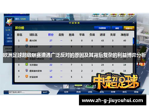 欧洲足球超级联赛遭遇广泛反对的原因及其背后复杂的利益博弈分析